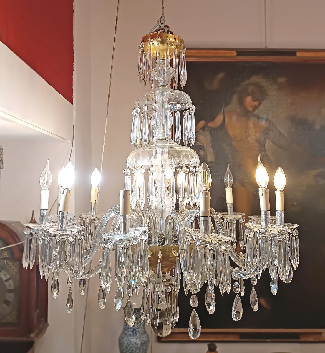 LAMPADARIO CON CRISTALLI SECONDA META’ XIX SECOLO -photo-7