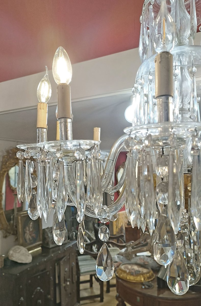 LAMPADARIO CON CRISTALLI SECONDA META’ XIX SECOLO -photo-8