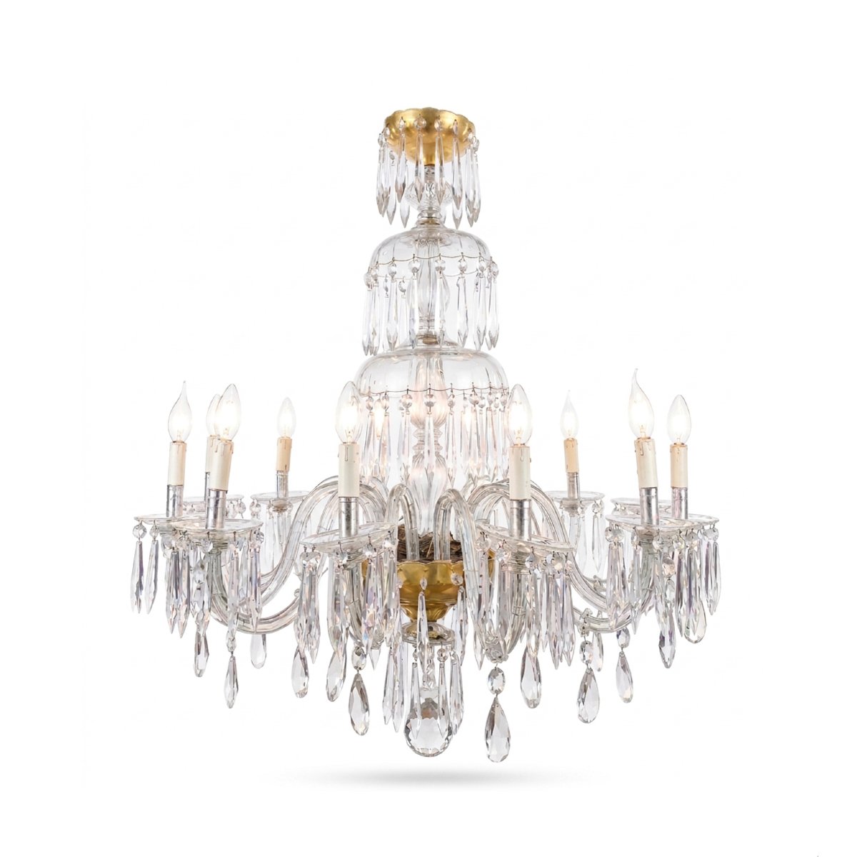 LAMPADARIO CON CRISTALLI SECONDA META’ XIX SECOLO 
