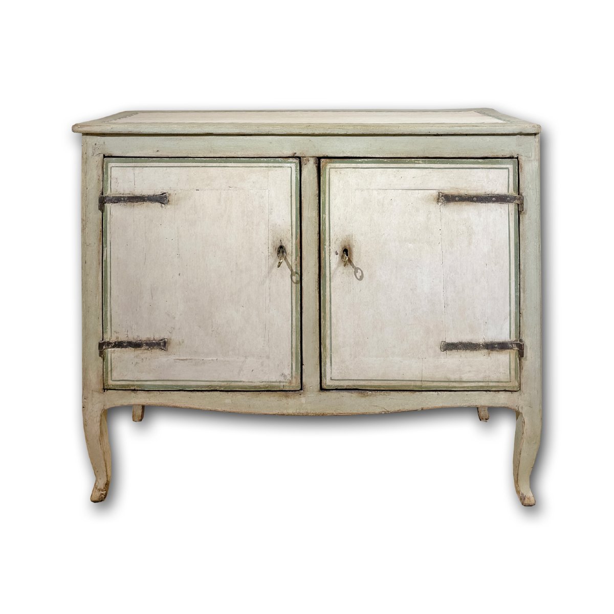 CREDENZA DIPINTA TRANSIZIONE SECONDA META’ XVIII SECOLO 