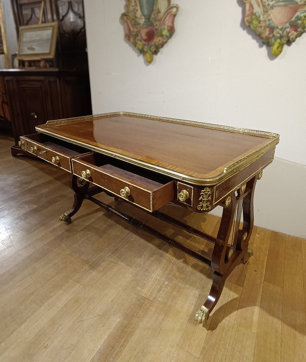 SCRITTOIO LASTRONATO NAPOLEONE III META’ XIX SECOLO-photo-1
