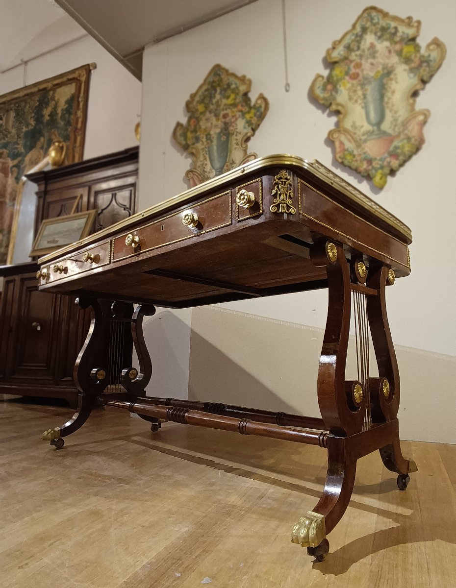 SCRITTOIO LASTRONATO NAPOLEONE III META’ XIX SECOLO-photo-6