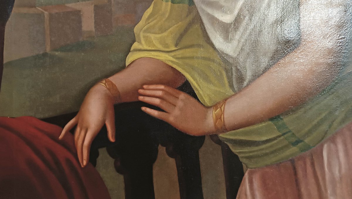 DIPINTO DELLA POETESSA SAFFO DI ENRICO FANFANI META’ XIX SECOLO -photo-1