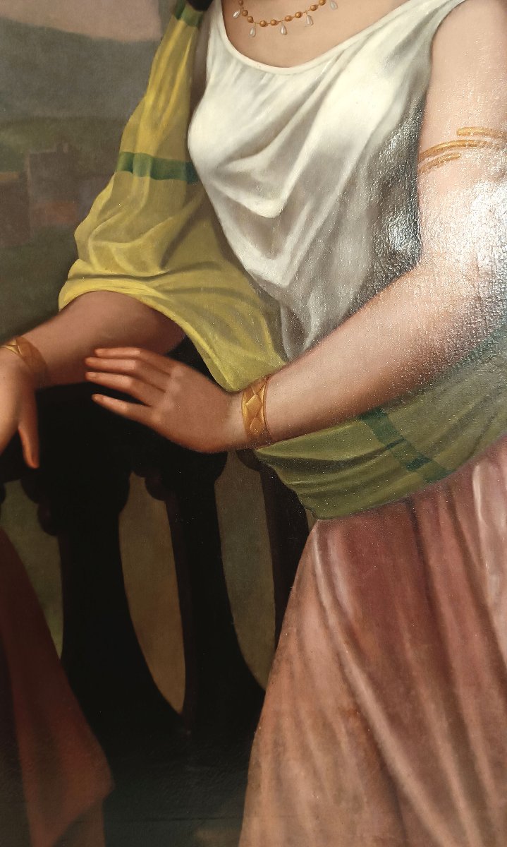 DIPINTO DELLA POETESSA SAFFO DI ENRICO FANFANI META’ XIX SECOLO -photo-2