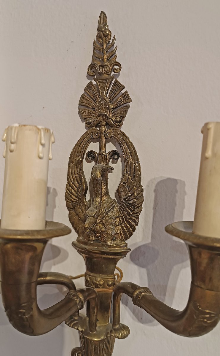 COPPIA DI APPLIQUES IN BRONZO DORATO META’ XIX SECOLO -photo-4