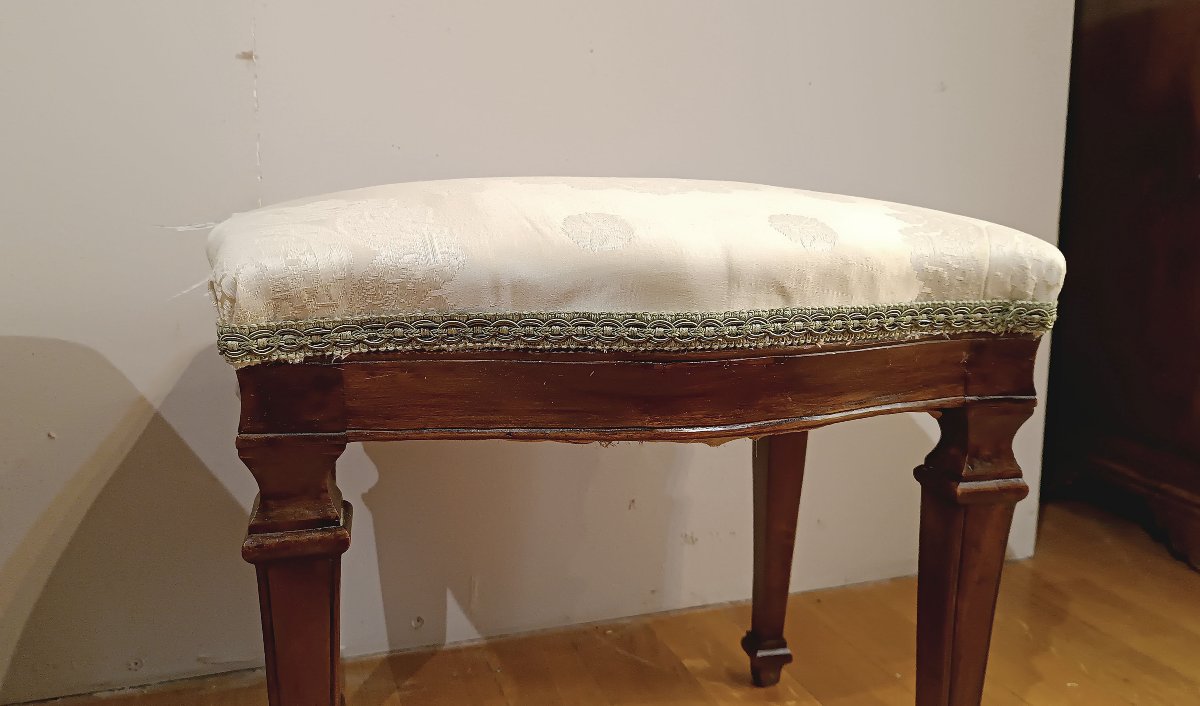 COPPIA DI SGABELLI IN STILE NEOCLASSICO PRIMI DEL XIX SECOLO-photo-3