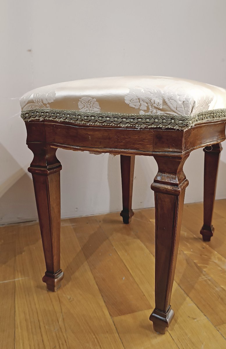 COPPIA DI SGABELLI IN STILE NEOCLASSICO PRIMI DEL XIX SECOLO-photo-4