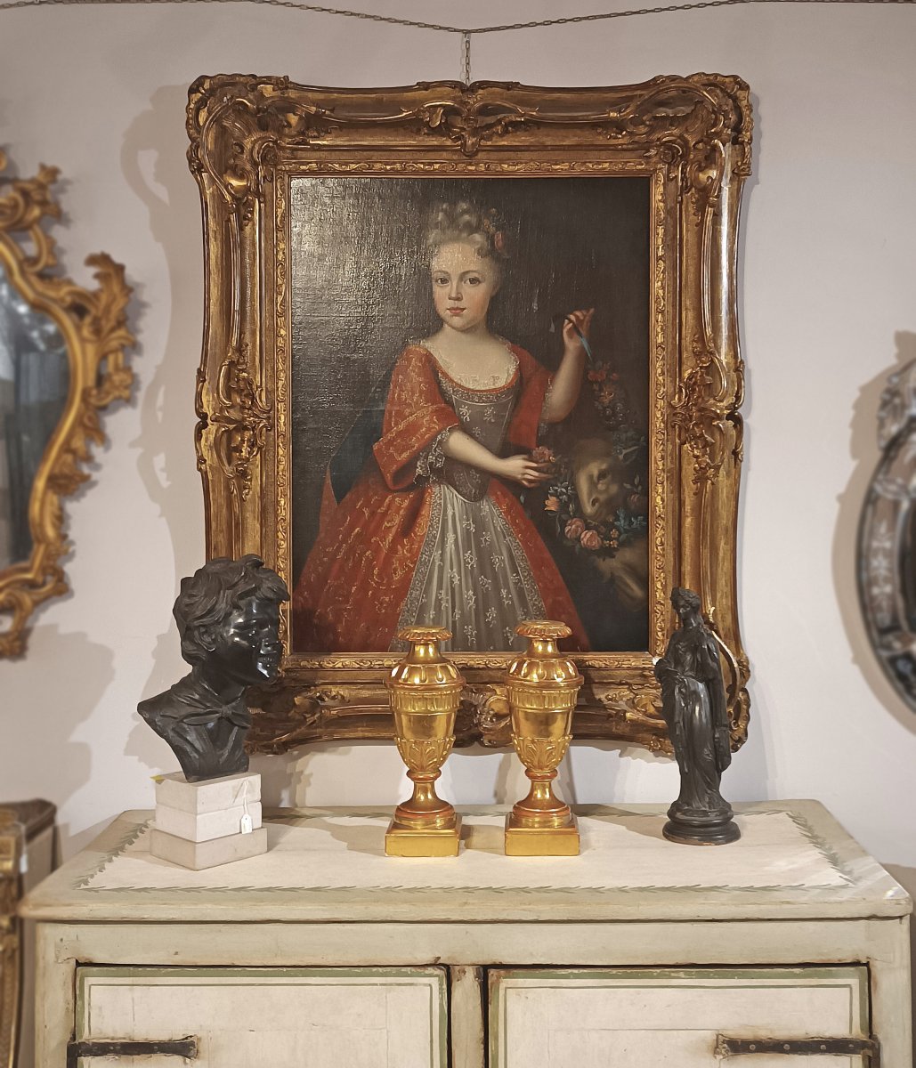 COPPIA DI PORTACANDELE DORATI NEOCLASSICI FINE DEL XVIII SECOLO -photo-2