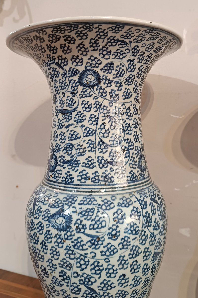 COPPIA DI VASI CHING A DECORI BLU FINE XIX-INIZIO XX SECOLO -photo-3