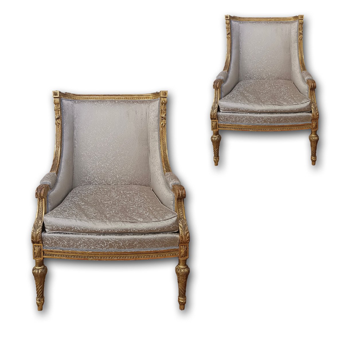COPPIA DI POLTRONE BERGÈRE XIX SECOLO