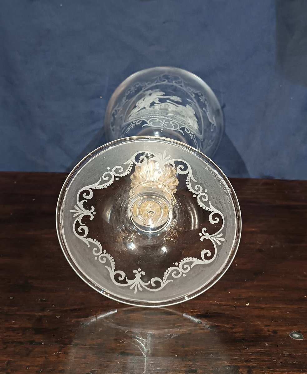 VASO IN VETRO DI MURANO INCISO FINE XVIII-INIZI XIX SECOLO-photo-6