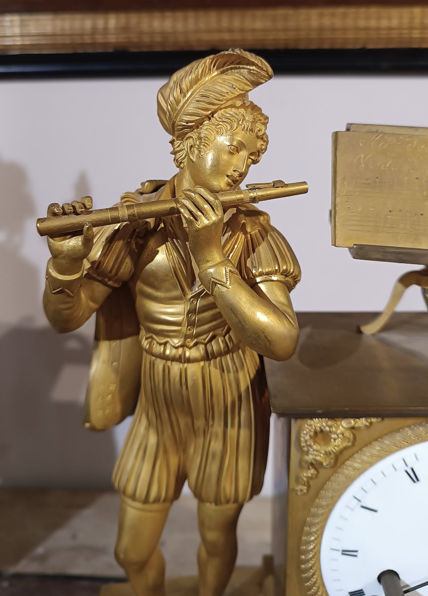 OROLOGIO NEOCLASSICO DORATO FINE DEL XVIII SECOLO -photo-2