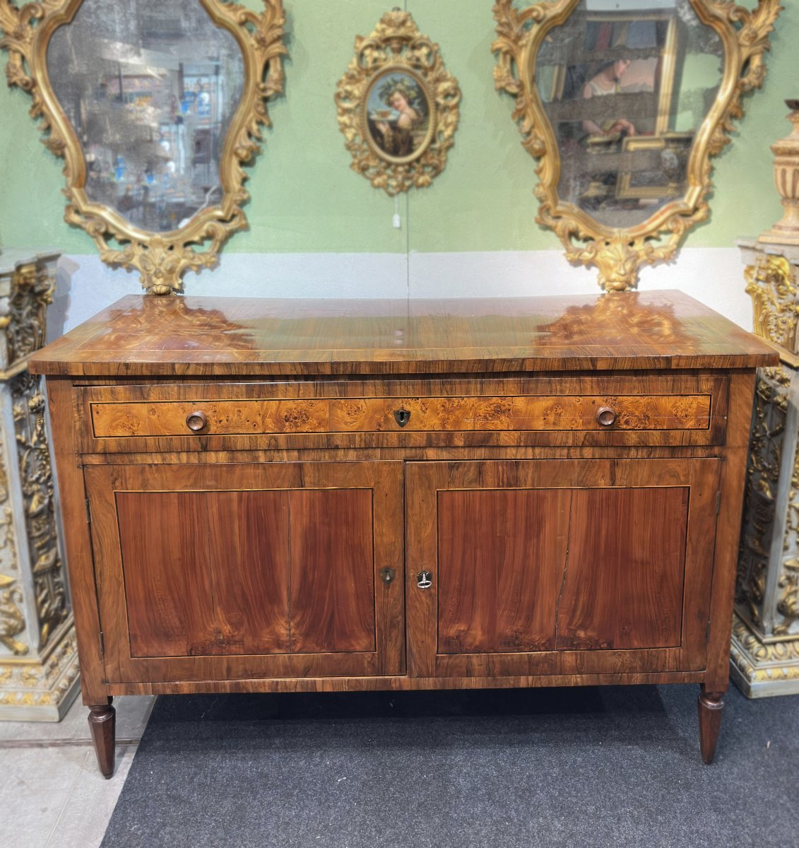 CREDENZA NEOCLASSICA LASTRONATA FINE XVIII SECOLO -photo-4