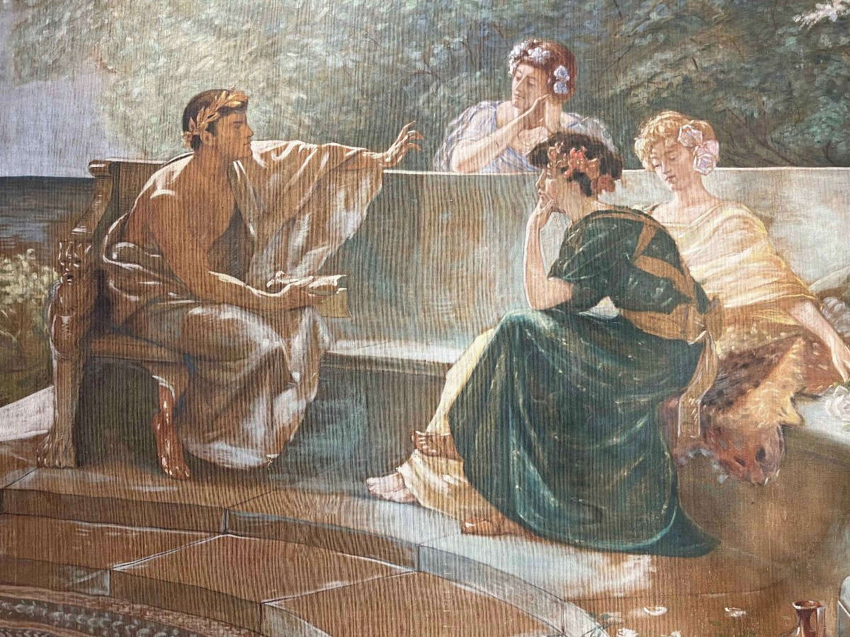 GRANDE DIPINTO NEOCLASSICO FINE XVIII SECOLO -photo-2