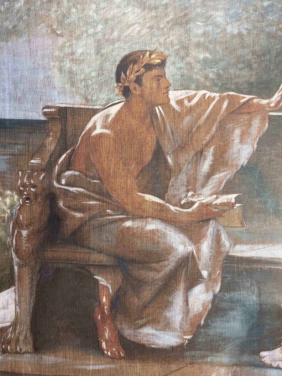 GRANDE DIPINTO NEOCLASSICO FINE XVIII SECOLO -photo-3