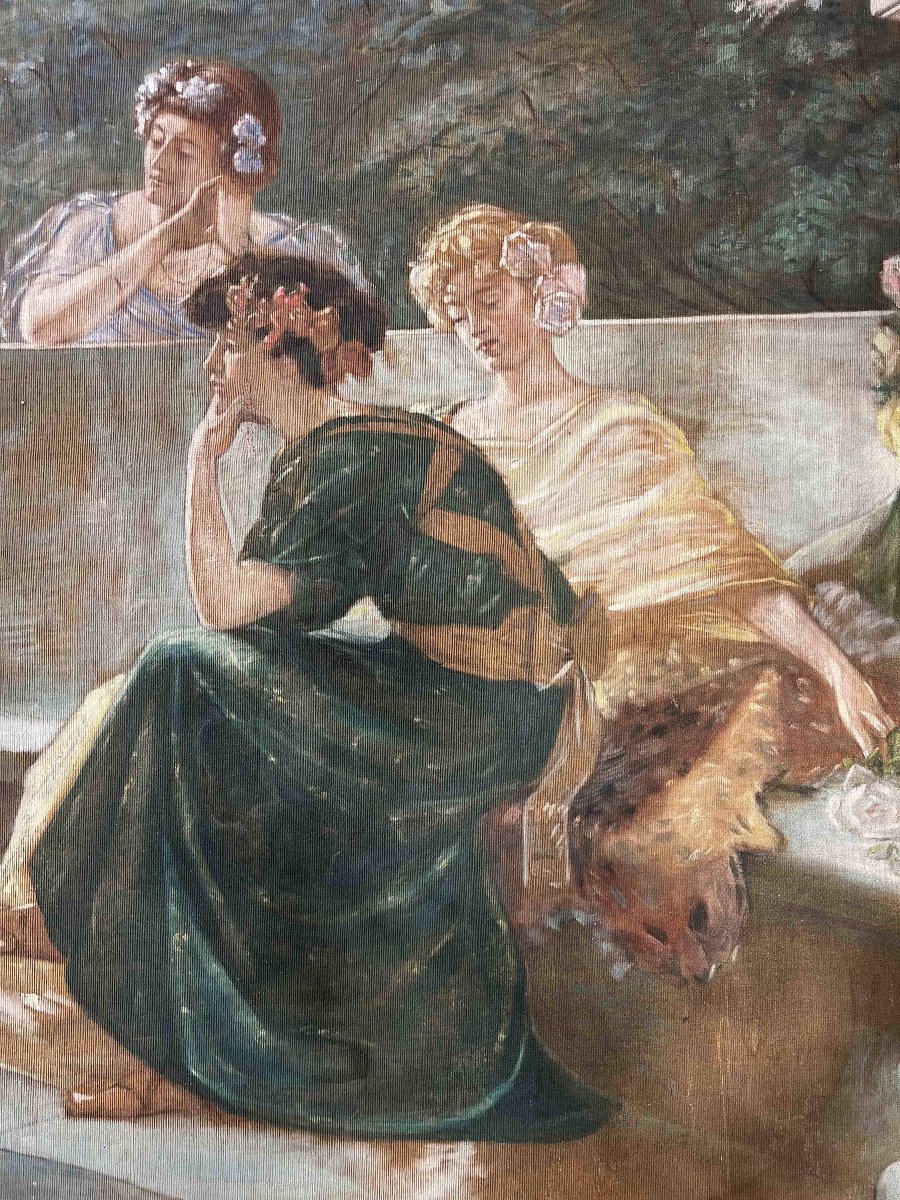 GRANDE DIPINTO NEOCLASSICO FINE XVIII SECOLO -photo-4