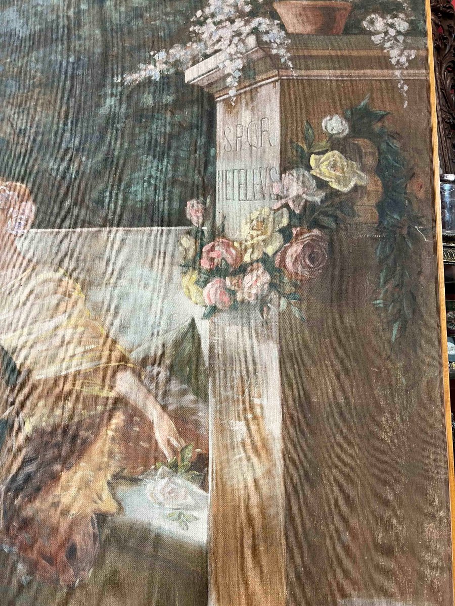GRANDE DIPINTO NEOCLASSICO FINE XVIII SECOLO -photo-5