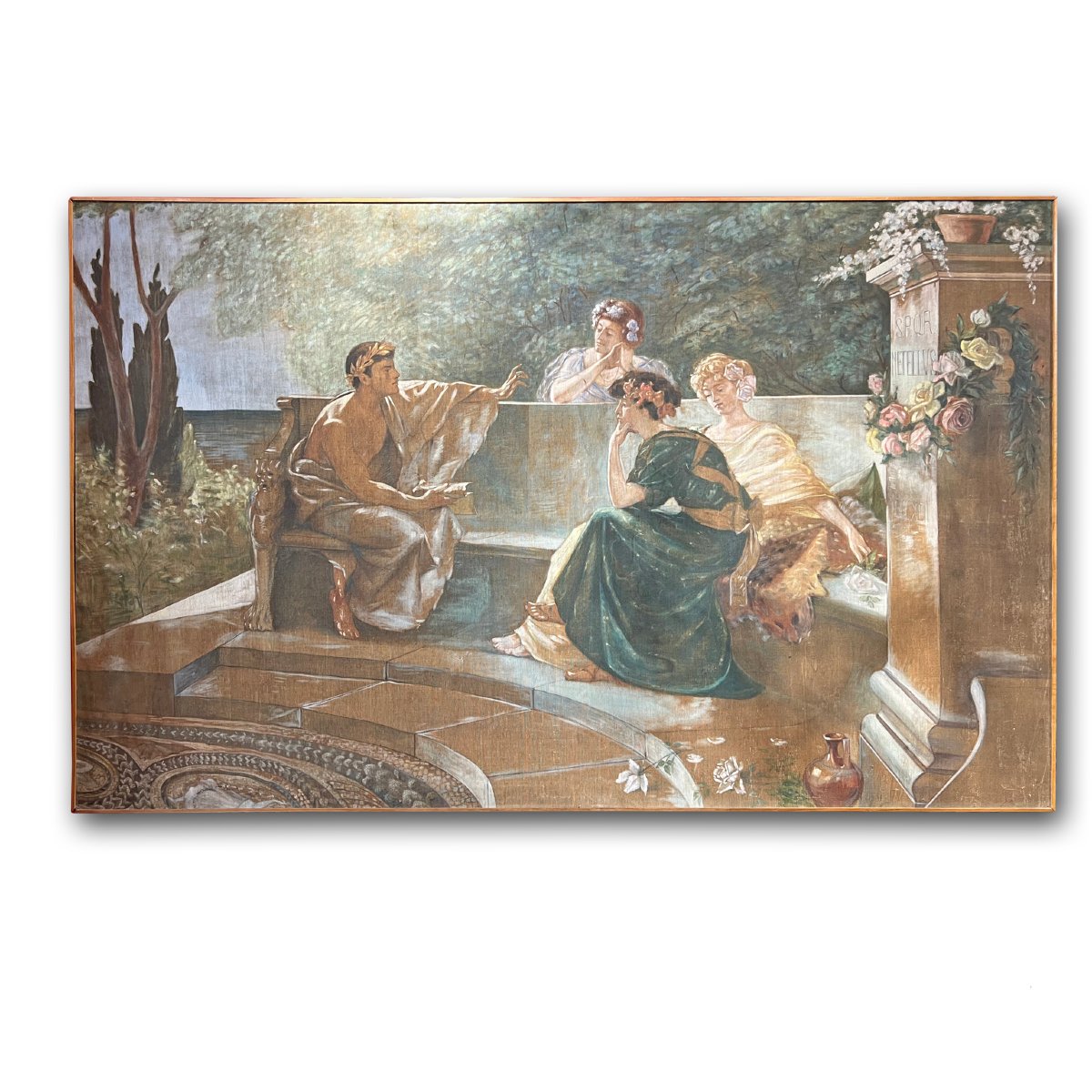 GRANDE DIPINTO NEOCLASSICO FINE XVIII SECOLO 