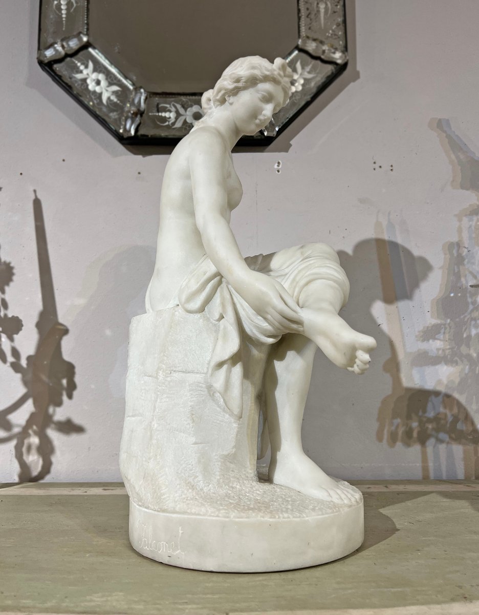 SCULTURA DI VENERE BAGNANTE META’ XIX SECOLO -photo-2