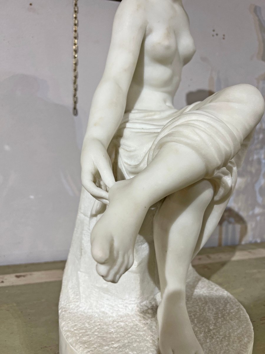SCULTURA DI VENERE BAGNANTE META’ XIX SECOLO -photo-3