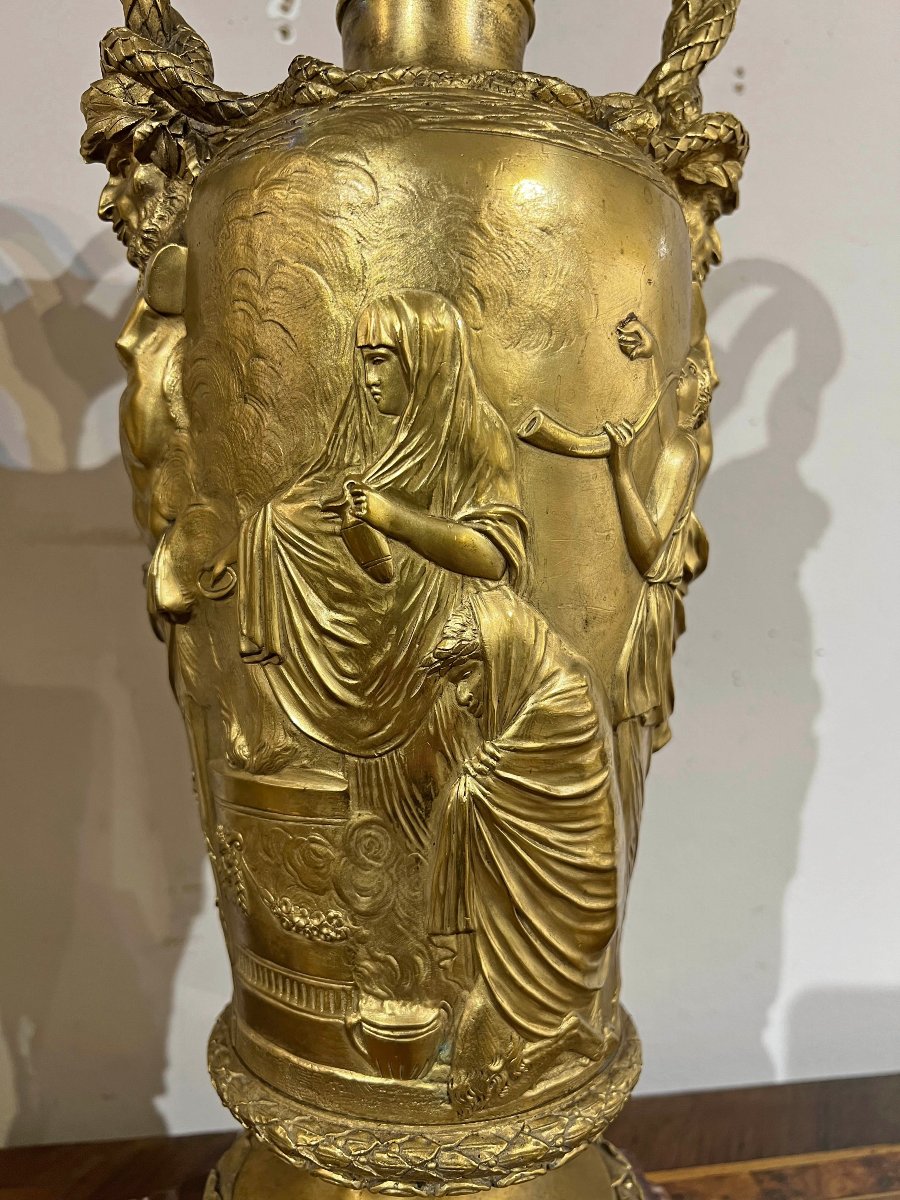 COPPIA DI VASI BARBEDIENNE IN BRONZO PRIMA META’ XIX SECOLO -photo-4
