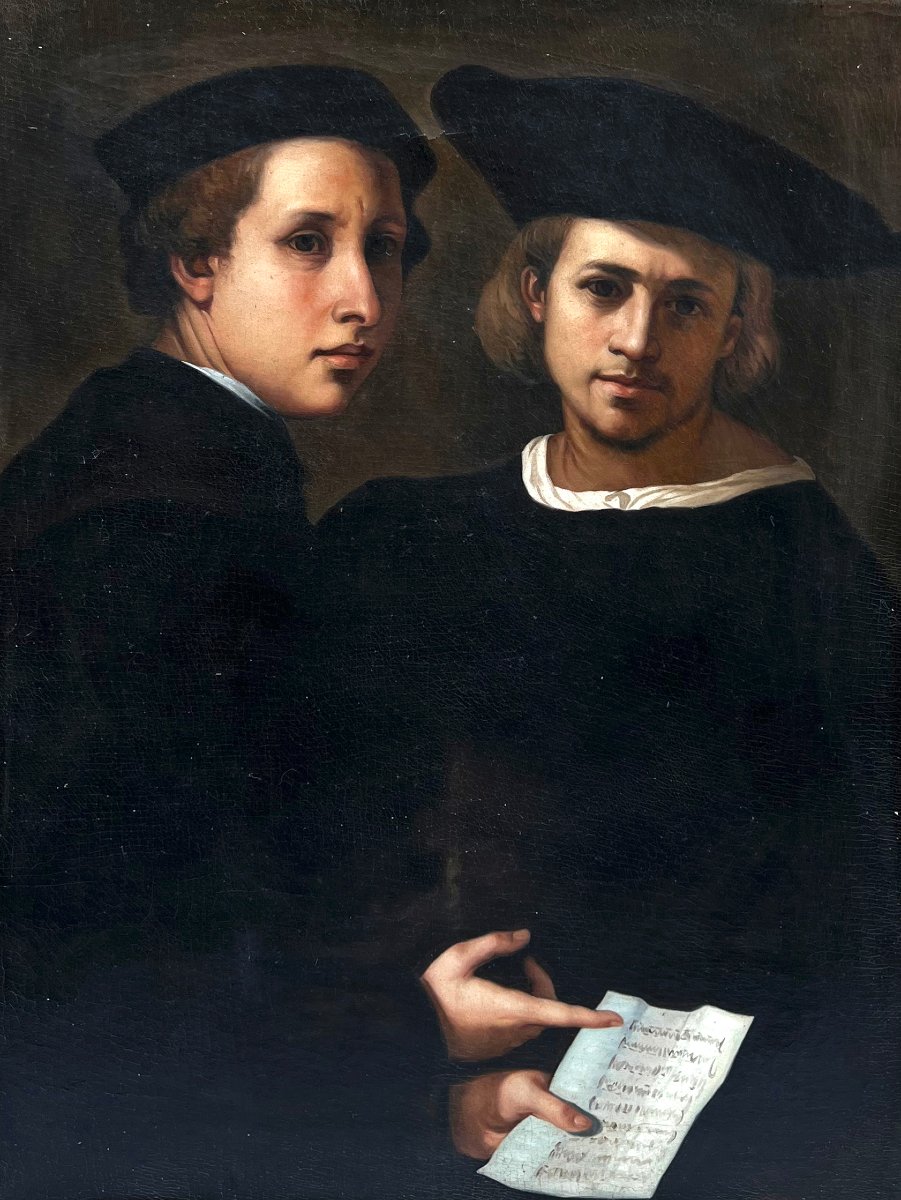 RITRATTO DI DUE AMICI FINE XVIII SECOLO -photo-2