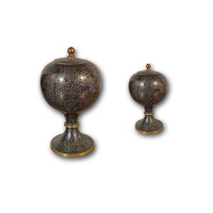 COPPIA DI VASI CLOISONNÉ CINA PRIMA META’ XIX SECOLO