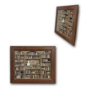MINIATURA DI LIBRERIA FINE XIX SECOLO 