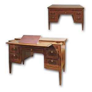 SCRITTOIO NEOCLASSICO CON INTARSI FINE DEL XVIII SECOLO 