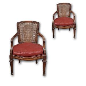 COPPIA DI POLTRONE NEOCLASSICHE FINE XVIII SECOLO