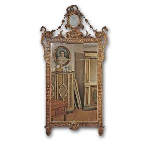 SPECCHIERA NEOCLASSICA DORATA FINE XVIII SECOLO 