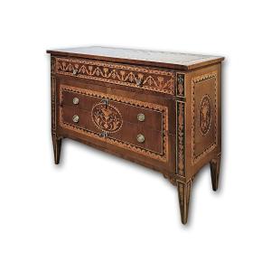 CASSETTONE NEOCLASSICO INTARSIATO DELLA FINE DEL XVIII SECOLO