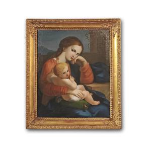 DIPINTO MADONNA CON BAMBINO FINE XVIII SECOLO