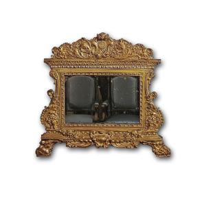 PICCOLA SPECCHIERA IN LAMINA OTTONE DORATO FINE XVIII SECOLO
