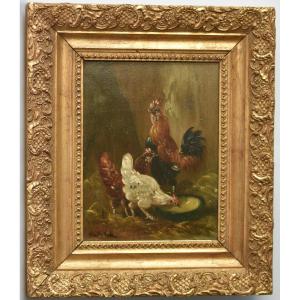 Belgian School - Farmyard Scene