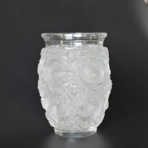 Lalique "bagatelle" Vase In Satin Clear Crystal – H 17 Cm – Perfect Condition