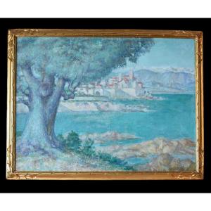 édouard Van Esbroeck (1869–1949) – Belgian Painter – Oil On Canvas Dated 1927 – Marine View