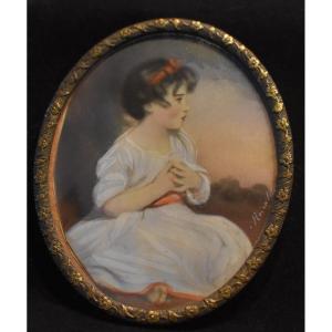 Miniature - Portrait Of A Little Girl