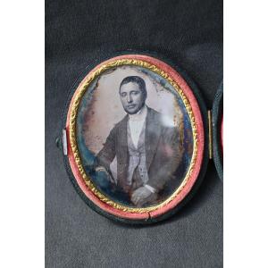 Daguerreotype Framed In Pocket Box