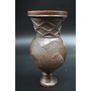African Wooden Cup Kingdom Of Kuba, Dr Congo