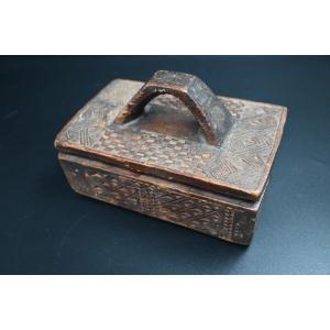  Ancient Makeup Box From The Kuba Tribe, Dr Congo