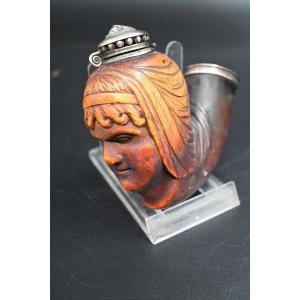 Meerschaum Pipe With Silver From 19th Century