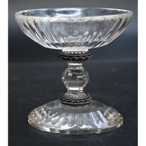 Cup On Foot In Cut Rock Crystal