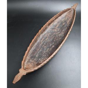 Sepik Culture, Papua New Guinea, Canoe Shaped Wooden Cup