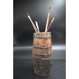 China Bamboo Brush Pot, Qing Period 19th Century