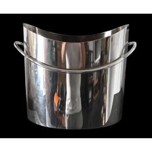 Silver Plated Champagne Bucket, Italian Design From Bora's (1950-1974)