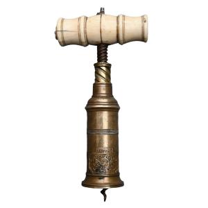 Old English Thomason Type Mechanical Barrel Corkscrew