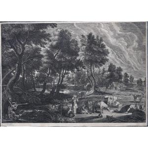 Engraving After Rubens Engraved By Sa Bolswert, 17th Century