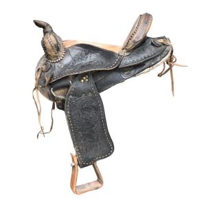 Old, Richly Decorated Western Horse Saddle