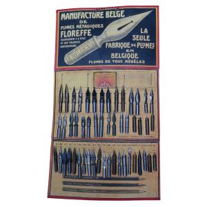 Rare Antique Advertising Display – Belgian Manufacture Of Floreffe – Complete & Original